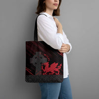 Wales Tote Bag Celtic Cross Welsh Red Dragon - Wonder Print Shop