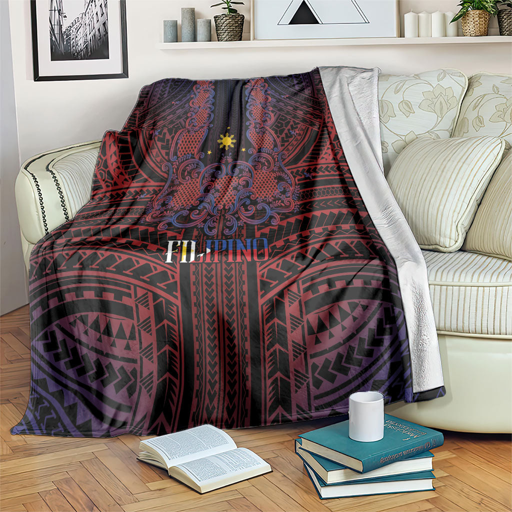 Filipino Barong Tagalog Inspired Blanket Mabuhay Philippines Festival Polynesian Pattern