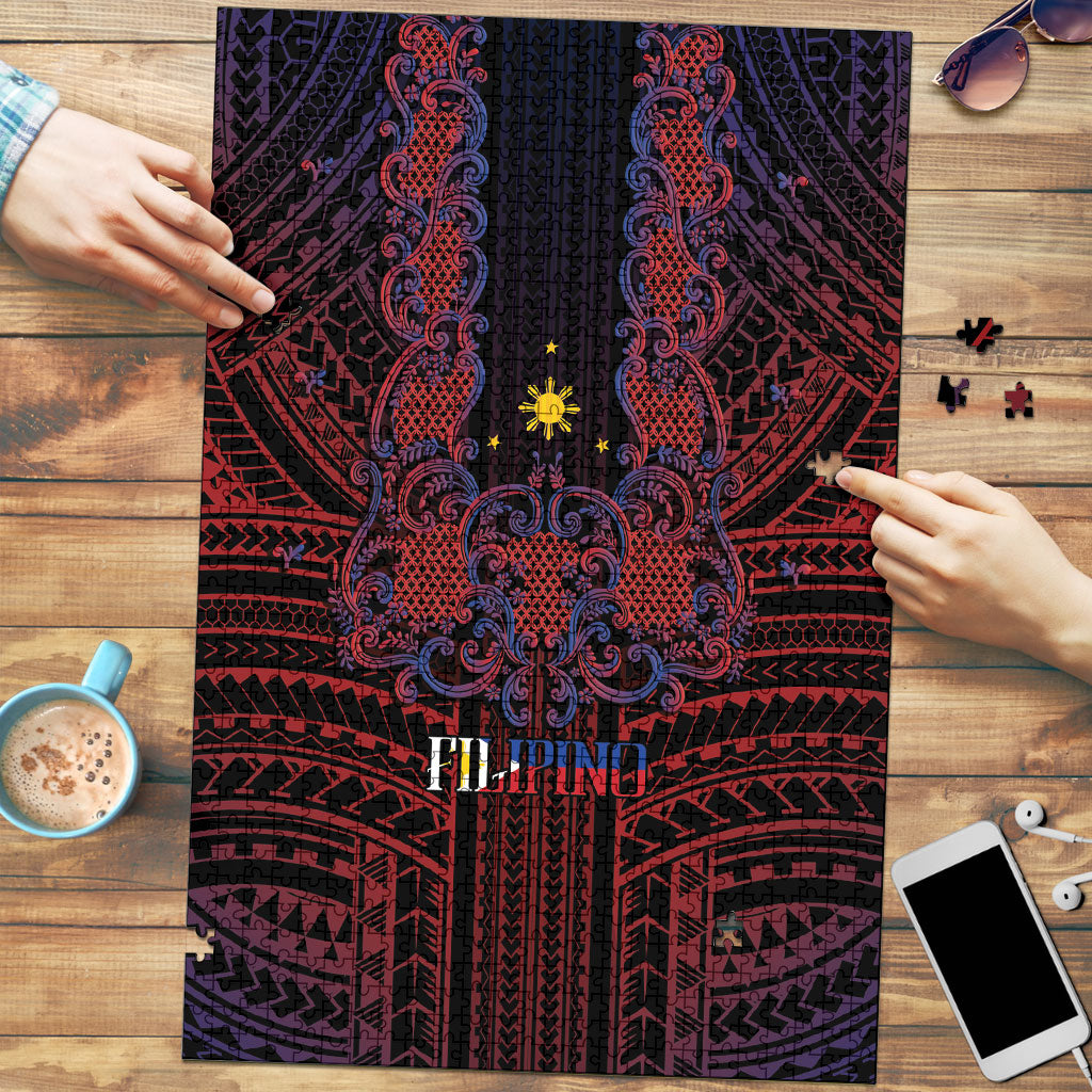 Filipino Barong Tagalog Inspired Puzzle Mabuhay Philippines Festival Polynesian Pattern