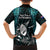 New Zealand Silver Fern Rugby Family Matching Short Sleeve Bodycon Dress and Hawaiian Shirt Aotearoa All Black Dabbing Ball With Maori Paua Shell - Wonder Print Shop