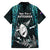 New Zealand Silver Fern Rugby Family Matching Short Sleeve Bodycon Dress and Hawaiian Shirt Aotearoa All Black Dabbing Ball With Maori Paua Shell - Wonder Print Shop