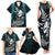 New Zealand Silver Fern Rugby Family Matching Tank Maxi Dress and Hawaiian Shirt Aotearoa All Black Dabbing Ball With Maori Paua Shell - Wonder Print Shop