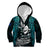 New Zealand Silver Fern Rugby Kid Hoodie Aotearoa All Black Dabbing Ball With Maori Paua Shell - Wonder Print Shop