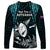 New Zealand Silver Fern Rugby Long Sleeve Shirt Aotearoa All Black Dabbing Ball With Maori Paua Shell - Wonder Print Shop