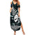 New Zealand Silver Fern Rugby Summer Maxi Dress Aotearoa All Black Dabbing Ball With Maori Paua Shell - Wonder Print Shop