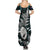 New Zealand Silver Fern Rugby Summer Maxi Dress Aotearoa All Black Dabbing Ball With Maori Paua Shell - Wonder Print Shop