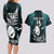 Custom New Zealand Silver Fern Rugby Couples Matching Long Sleeve Bodycon Dress and Hawaiian Shirt Aotearoa All Black Dabbing Ball With Maori Paua Shell - Wonder Print Shop