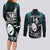 Custom New Zealand Silver Fern Rugby Couples Matching Long Sleeve Bodycon Dress and Long Sleeve Button Shirts Aotearoa All Black Dabbing Ball With Maori Paua Shell - Wonder Print Shop