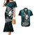 Custom New Zealand Silver Fern Rugby Couples Matching Mermaid Dress and Hawaiian Shirt Aotearoa All Black Dabbing Ball With Maori Paua Shell - Wonder Print Shop