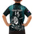 Custom New Zealand Silver Fern Rugby Family Matching Long Sleeve Bodycon Dress and Hawaiian Shirt Aotearoa All Black Dabbing Ball With Maori Paua Shell - Wonder Print Shop