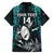 Custom New Zealand Silver Fern Rugby Family Matching Long Sleeve Bodycon Dress and Hawaiian Shirt Aotearoa All Black Dabbing Ball With Maori Paua Shell - Wonder Print Shop