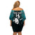 Custom New Zealand Silver Fern Rugby Family Matching Off Shoulder Short Dress and Hawaiian Shirt Aotearoa All Black Dabbing Ball With Maori Paua Shell - Wonder Print Shop