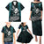 Custom New Zealand Silver Fern Rugby Family Matching Puletasi Dress and Hawaiian Shirt Aotearoa All Black Dabbing Ball With Maori Paua Shell - Wonder Print Shop