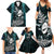 Custom New Zealand Silver Fern Rugby Family Matching Summer Maxi Dress and Hawaiian Shirt Aotearoa All Black Dabbing Ball With Maori Paua Shell - Wonder Print Shop