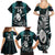 Custom New Zealand Silver Fern Rugby Family Matching Summer Maxi Dress and Hawaiian Shirt Aotearoa All Black Dabbing Ball With Maori Paua Shell - Wonder Print Shop