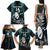 Custom New Zealand Silver Fern Rugby Family Matching Tank Maxi Dress and Hawaiian Shirt Aotearoa All Black Dabbing Ball With Maori Paua Shell - Wonder Print Shop