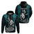 Custom New Zealand Silver Fern Rugby Hoodie Aotearoa All Black Dabbing Ball With Maori Paua Shell - Wonder Print Shop