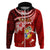 Tonga Rugby Hoodie Ikale Tahi Tongan Ngatu Pattern With Dabbing Ball - Wonder Print Shop