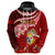 Tonga Rugby Hoodie Ikale Tahi Tongan Ngatu Pattern With Dabbing Ball - Wonder Print Shop