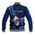 Samoa Rugby Baseball Jacket Manu Samoa Ula Fala Dabbing Ball Polynesian Blue Version - Wonder Print Shop