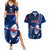 Samoa Rugby Couples Matching Summer Maxi Dress and Hawaiian Shirt Manu Samoa Ula Fala Dabbing Ball Polynesian Blue Version - Wonder Print Shop