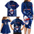 Samoa Rugby Family Matching Long Sleeve Bodycon Dress and Hawaiian Shirt Manu Samoa Ula Fala Dabbing Ball Polynesian Blue Version - Wonder Print Shop