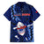 Samoa Rugby Family Matching Mermaid Dress and Hawaiian Shirt Manu Samoa Ula Fala Dabbing Ball Polynesian Blue Version - Wonder Print Shop