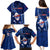 Samoa Rugby Family Matching Puletasi Dress and Hawaiian Shirt Manu Samoa Ula Fala Dabbing Ball Polynesian Blue Version - Wonder Print Shop