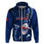 Samoa Rugby Hoodie Manu Samoa Ula Fala Dabbing Ball Polynesian Blue Version - Wonder Print Shop