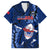 Samoa Rugby Kid Hawaiian Shirt Manu Samoa Ula Fala Dabbing Ball Polynesian Blue Version - Wonder Print Shop