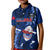 Samoa Rugby Kid Polo Shirt Manu Samoa Ula Fala Dabbing Ball Polynesian Blue Version - Wonder Print Shop