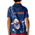 Samoa Rugby Kid Polo Shirt Manu Samoa Ula Fala Dabbing Ball Polynesian Blue Version - Wonder Print Shop