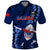 Samoa Rugby Polo Shirt Manu Samoa Ula Fala Dabbing Ball Polynesian Blue Version - Wonder Print Shop