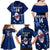 Custom Samoa Rugby Family Matching Off Shoulder Maxi Dress and Hawaiian Shirt Manu Samoa Ula Fala Dabbing Ball Polynesian Blue Version - Wonder Print Shop