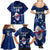 Custom Samoa Rugby Family Matching Summer Maxi Dress and Hawaiian Shirt Manu Samoa Ula Fala Dabbing Ball Polynesian Blue Version - Wonder Print Shop