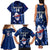 Custom Samoa Rugby Family Matching Tank Maxi Dress and Hawaiian Shirt Manu Samoa Ula Fala Dabbing Ball Polynesian Blue Version - Wonder Print Shop