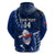 Custom Samoa Rugby Hoodie Manu Samoa Ula Fala Dabbing Ball Polynesian Blue Version - Wonder Print Shop