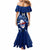 Custom Samoa Rugby Mermaid Dress Manu Samoa Ula Fala Dabbing Ball Polynesian Blue Version - Wonder Print Shop