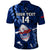 Custom Samoa Rugby Polo Shirt Manu Samoa Ula Fala Dabbing Ball Polynesian Blue Version - Wonder Print Shop