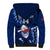 Custom Samoa Rugby Sherpa Hoodie Manu Samoa Ula Fala Dabbing Ball Polynesian Blue Version - Wonder Print Shop