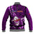 Samoa Rugby Baseball Jacket Manu Samoa Ula Fala Dabbing Ball Polynesian Purple Version - Wonder Print Shop