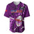 Samoa Rugby Baseball Jersey Manu Samoa Ula Fala Dabbing Ball Polynesian Purple Version - Wonder Print Shop