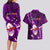 Samoa Rugby Couples Matching Long Sleeve Bodycon Dress and Hawaiian Shirt Manu Samoa Ula Fala Dabbing Ball Polynesian Purple Version - Wonder Print Shop