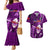 Samoa Rugby Couples Matching Mermaid Dress and Hawaiian Shirt Manu Samoa Ula Fala Dabbing Ball Polynesian Purple Version - Wonder Print Shop