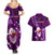 Samoa Rugby Couples Matching Summer Maxi Dress and Hawaiian Shirt Manu Samoa Ula Fala Dabbing Ball Polynesian Purple Version - Wonder Print Shop