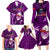 Samoa Rugby Family Matching Long Sleeve Bodycon Dress and Hawaiian Shirt Manu Samoa Ula Fala Dabbing Ball Polynesian Purple Version - Wonder Print Shop