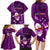 Samoa Rugby Family Matching Long Sleeve Bodycon Dress and Hawaiian Shirt Manu Samoa Ula Fala Dabbing Ball Polynesian Purple Version - Wonder Print Shop