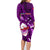 Samoa Rugby Family Matching Long Sleeve Bodycon Dress and Hawaiian Shirt Manu Samoa Ula Fala Dabbing Ball Polynesian Purple Version - Wonder Print Shop