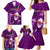 Samoa Rugby Family Matching Mermaid Dress and Hawaiian Shirt Manu Samoa Ula Fala Dabbing Ball Polynesian Purple Version - Wonder Print Shop