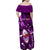 Samoa Rugby Family Matching Off Shoulder Maxi Dress and Hawaiian Shirt Manu Samoa Ula Fala Dabbing Ball Polynesian Purple Version - Wonder Print Shop